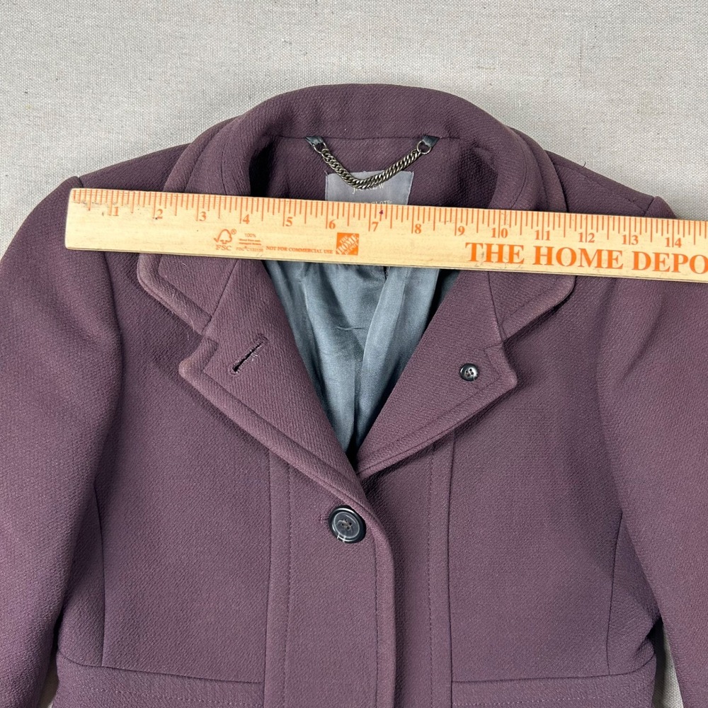 J. Crew Coat Double Cloth Sz 2 Manifattura di Carmignano Dark Pink Purple - Picture 10 of 10